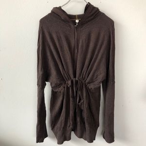 Margaret O’Leary Brown Textured Zip Up